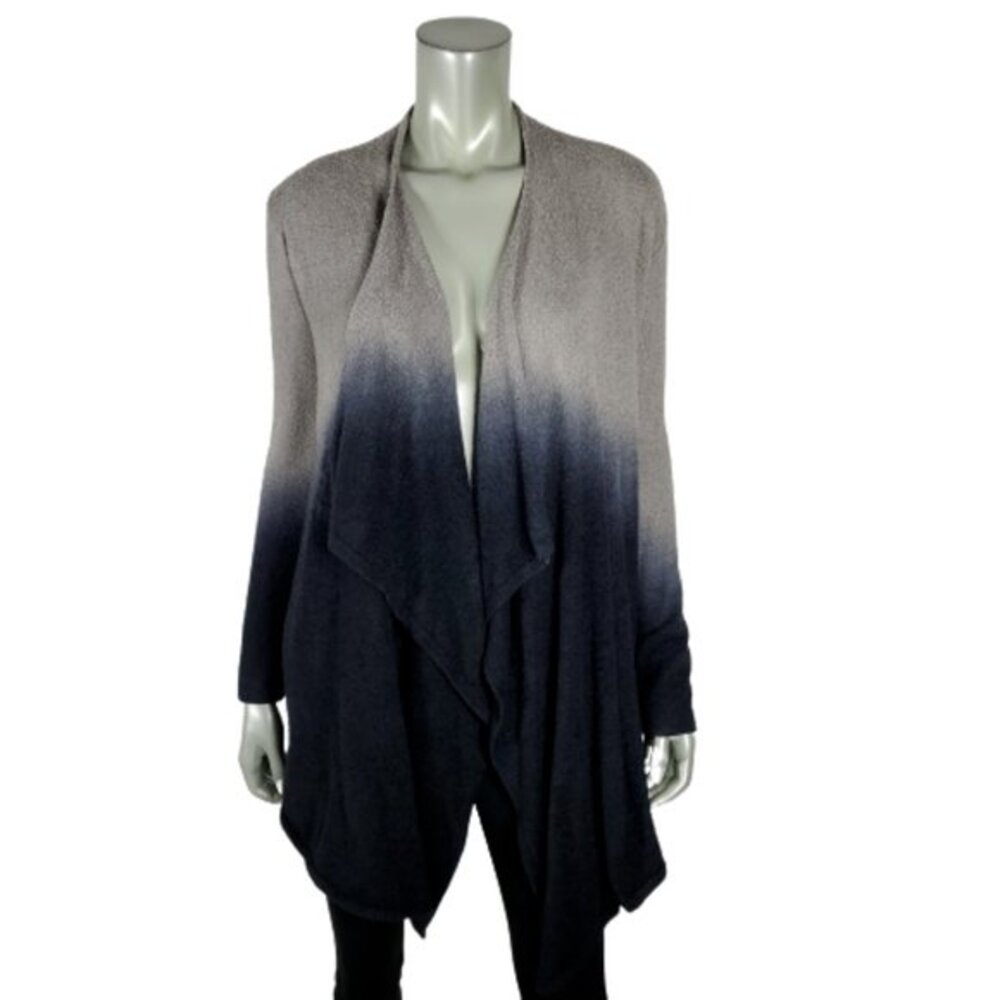 Barefoot Dreams Bamboo Chic Lite Ombre Calypso Wrap Size S/M Open Front Gray‎